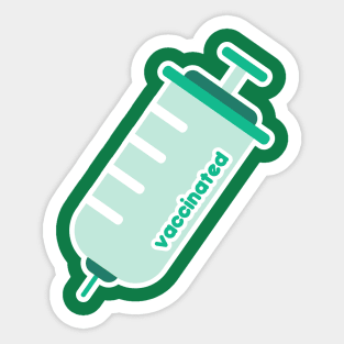 Green Kawaii Vaccine Sticker